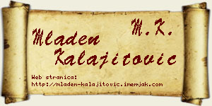 Mladen Kalajitović vizit kartica